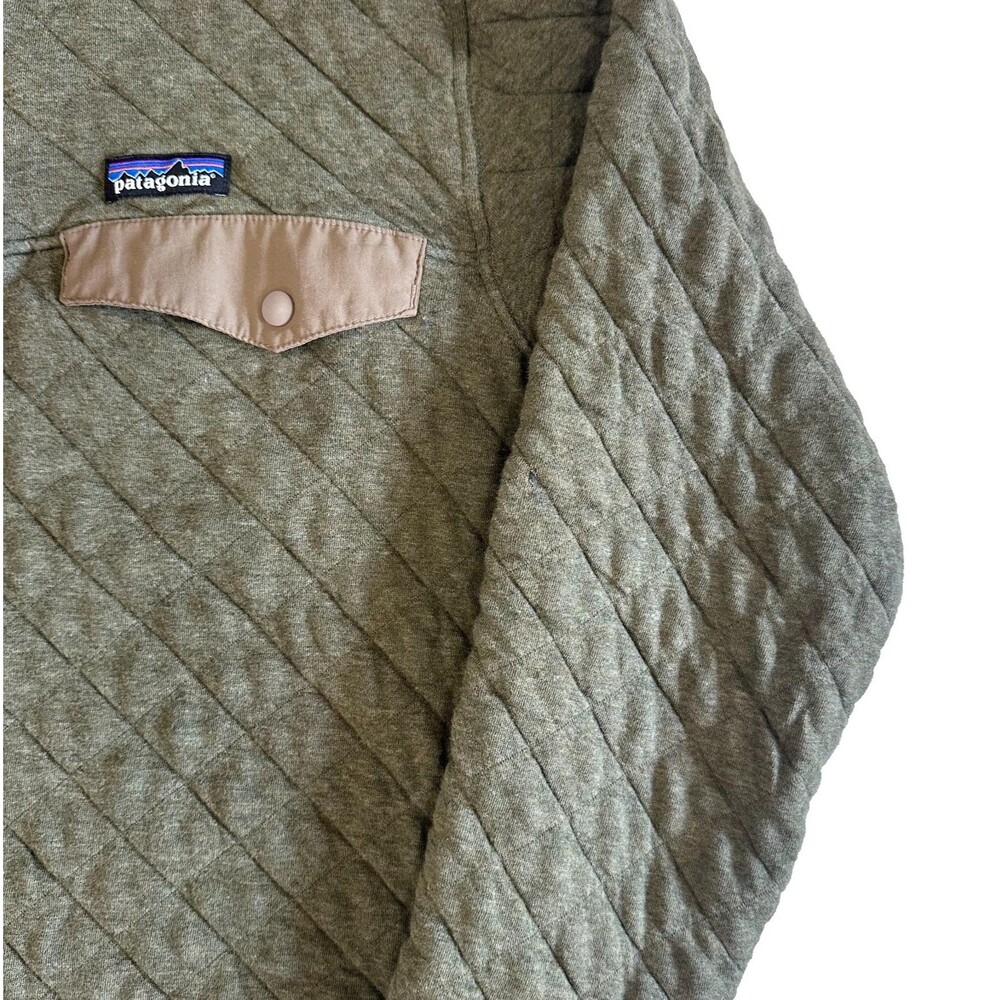 Patagonia Organic Cotton Quilt Snap-T Pullover Men's Size S Small Green - Picture 4 of 16